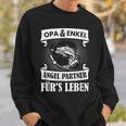 Grandpa And Grandson Angel Partner Fishing Partner Father's Day Sweatshirt Geschenke für Ihn