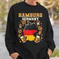 Hamburgo Alemania Souvenir Bandera Alemana Mapa Hamburgoacaciones Camisa de entrenamiento Regalos para él