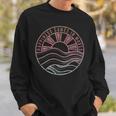 Happiness Comes In Waves Sunset Beach Wave Gradient Sweatshirt Geschenke für Ihn