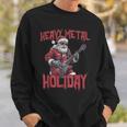 Heavy Metal Santa Claus Rock Holiday Navidad Música Rock Camisa de entrenamiento Regalos para él