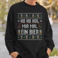 Ho Ho Hol Mir Mal Ein Bier Christmas Sweatshirt Geschenke für Ihn