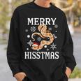 Hognose Snake Merry Hisstmas Christmas Hoggie With Santa Hat Sweatshirt Gifts for Him