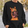 Horse Face Close Up Rider Horse Riding Sweatshirt Gifts for Him