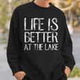 Humoristique Life Is Better At The Lake Manche Longue Sweater e Cadeaux pour lui