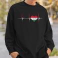 Hungary Heart Ungare Heartbeat Ecg Pulse Hungarian Hungary S Sweatshirt Geschenke für Ihn