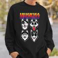 Huskiss Dogs Puppy Rock Rockin For Husky Lover Sweatshirt Gifts for Him