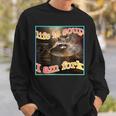 Ironic Raccoon Meme Sweatshirt | Life is Soup | Statement Wear Gifts for Him