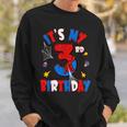 It's My 3Rd Birthday Spider Theme Party Boy Birthday Sweatshirt Gifts for Him