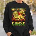 Who Jah Bless No Man Curse Reggae Lover Rasta Sweatshirt Geschenke für Ihn