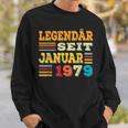 Januar 1979 Lustige Geschenke 46 Geburtstag Sweatshirt Geschenke für Ihn