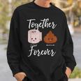 Kacke Together Forever Toilet Roll Poop Sweatshirt Geschenke für Ihn