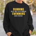 La Course À Pied Résout La Plupart De Mes Problèmes De Natation Et Résout Le Reste Sweater e Cadeaux pour lui