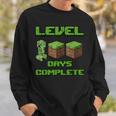 Level 100 Days Complete Gaming Pixel 100Th Days Of School Sweatshirt Gifts for Him