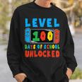 Level 100 Days Of School Unlocked 100 Days Of School Gamer Sweatshirt Gifts for Him