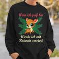 Liebe Zur Weihnachtszeit Reh Kitz Rehkitz Rotwein Tannen Sweatshirt Geschenke für Ihn