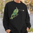 Lizard Meme Eat Watercolor Reptile Eating Lizard Herpetology Sweatshirt Gifts for Him