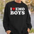 I Love Emo Boys Sweatshirt Geschenke für Ihn