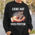 With Love Has Four Paws Degu Degus Owner Deguhalter Sweatshirt Geschenke für Ihn