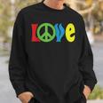 Love Peace Sign Symbol World Planet Freedom Hippie Kindness Sweatshirt Gifts for Him