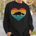 I Love Platypus Silhouette Heart Wilderness Australia Sweatshirt Geschenke für Ihn