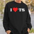 I Love Ts I Heart Ts Y2k Aesthetic Red Heart Camisa de entrenamiento Regalos para él