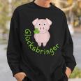 Lucky Charm Pig Clover Leaf For Friends Good Luck Sweatshirt Geschenke für Ihn