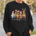 Lumières De Noël Drôles Poules Animaux De La Ferme De Noël Sweater e Cadeaux pour lui