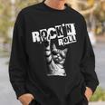 Lustiges Musik Festival Rock Katze Rock N Roll Sweatshirt Geschenke für Ihn