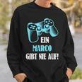 A Marco Gibt Never Up Personalised Gamer Sweatshirt Geschenke für Ihn