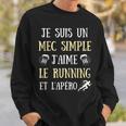 Mec Simple Running Apéro Homme Humour Course À Pied Cadeau Sweater e Cadeaux pour lui