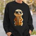 Meerkat With Sunglasses Animal Lovers Cute Surikate Sweatshirt Geschenke für Ihn