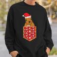 Merry Christmas Forest Animal Chest Pocket Squirrel Sweatshirt Geschenke für Ihn