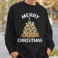 Merry Christmas Pug Dog Star Christmas Tree Sweatshirt Geschenke für Ihn