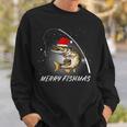 Merry Fishmas Fishing Zander Christmas Sweatshirt Geschenke für Ihn