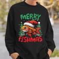 Merry Fishmas Fish Christmas Sweatshirt Geschenke für Ihn