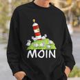 Moin North Sea Lighthouse Motif I North Sea Island Sheep Sweatshirt Geschenke für Ihn