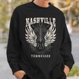 Nashville Tennessee Alas De Guitarraintage Sin Mangas Camisa de entrenamiento Regalos para él