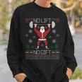 No Lift No Ugly Christmas Jumper Gym Santa Sweatshirt Geschenke für Ihn