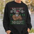 No Lift No Santa Claus Ugly Christmas Gym Workout X-Mas Sweatshirt Gifts for Him