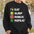 Noob And Professional Gamer Eat Sleep Robux Repeat Sweatshirt Gifts for Him