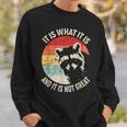 It Is What It Is And It Is Not Great Raccoon Vintage Sweatshirt Gifts for Him