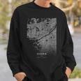 Osaka Japón City Coordenadas Skyline City Mapa Camisa de entrenamiento Regalos para él