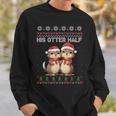 Her Otter Half His Otter Half Christmas Ugly Sweater Couple Sweatshirt Geschenke für Ihn