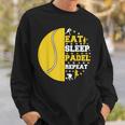 Padelista Divertido Jugador Padel Eat Sleep Padel Repeat Camisa de entrenamiento Regalos para él