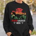 Papasaurus Día Del Padre Dinosaurios Tyrannosaurus Rex Divertido Papa Camisa de entrenamiento Regalos para él