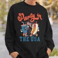 Party In The USA Hot Dog Fireworks American Flag 4th Of July Sweatshirt Gifts for Him