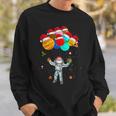 Père Noël Astronaute Amusant Avec Planètes À La Main Pour Spaceman Sweater e Cadeaux pour lui