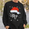 Pijamas Navideños A Juego Para Parejas Mr And Mrs Claus Camisa de entrenamiento Regalos para él