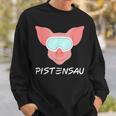 Pistensau Apres Ski Skiing Holiday Sweatshirt Geschenke für Ihn
