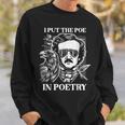 Poesía Poesía Edgar Allan Poe Con Raven Gothic Horror Escritor Camisa de entrenamiento Regalos para él